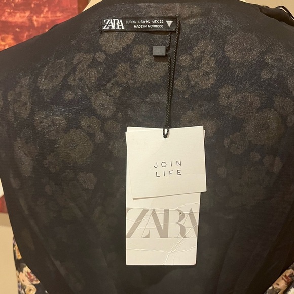 NWT Zara Wrap-style, Floral Print Romper Dress, size XL| - Picture 7 of 10